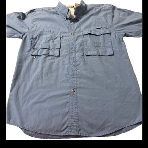Casual Blue Button-Down Shirt for Men